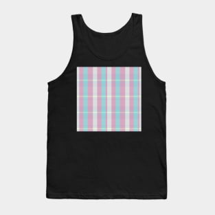 Pastel  Aesthetic Artair 2 Hand Drawn Textured Plaid Pattern Tank Top